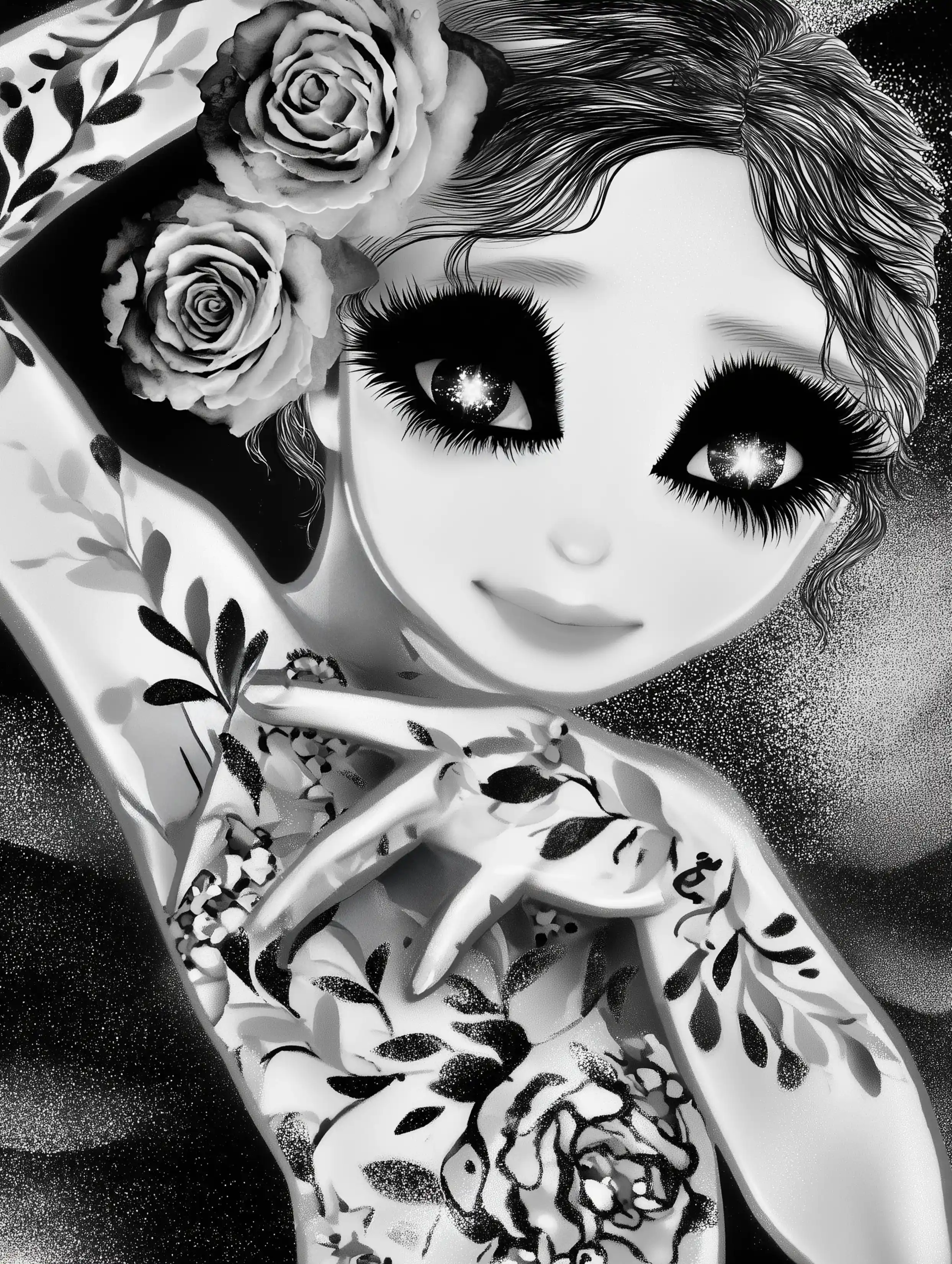 Free ballerina coloring page for adults featuring skin tattoo ballerina